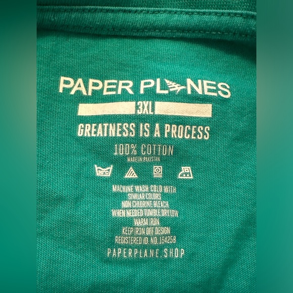 Men’s Paper Planes Greatness Is A Process Jay-Z Blue Teal/White T-Shirt- 3XL - Picture 8 of 11